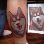 Фото татуировки с собакой породы Хаски 08.03.2021 №49149 - husky tattoo - tatufoto.com