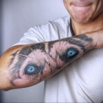 Фото татуировки с собакой породы Хаски 08.03.2021 №55155 - husky tattoo - tatufoto.com