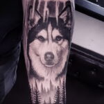 Фото татуировки с собакой породы Хаски 08.03.2021 №67167 - husky tattoo - tatufoto.com
