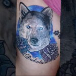 Фото татуировки с собакой породы Хаски 08.03.2021 №69169 - husky tattoo - tatufoto.com