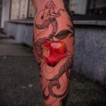 Фото татуировки с яблоком 03.03.2021 №023 - apple tattoo - tatufoto.com