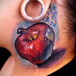 Фото татуировки с яблоком 03.03.2021 №096 - apple tattoo - tatufoto.com