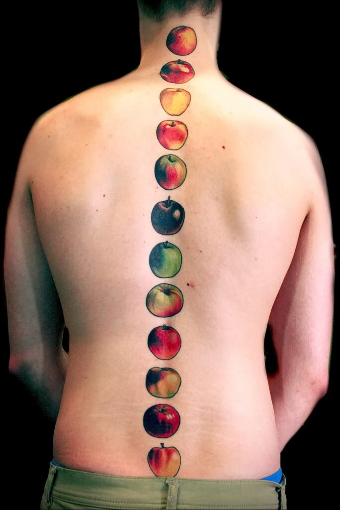 Фото татуировки с яблоком 03.03.2021 №110 - apple tattoo - tatufoto.com