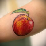 Фото татуировки с яблоком 03.03.2021 №111 - apple tattoo - tatufoto.com