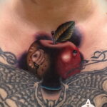Фото татуировки с яблоком 03.03.2021 №139 - apple tattoo - tatufoto.com