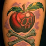 Фото татуировки с яблоком 03.03.2021 №174 - apple tattoo - tatufoto.com