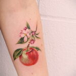 Фото татуировки с яблоком 03.03.2021 №181 - apple tattoo - tatufoto.com