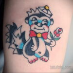 Фото татуировки со скунсом 28.03.2021 №083 - Skunk tattoo - tatufoto.com
