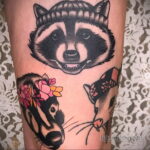 Фото татуировки со скунсом 28.03.2021 №111 - Skunk tattoo - tatufoto.com