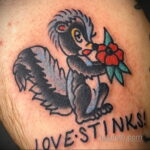 Фото татуировки со скунсом 28.03.2021 №234 - Skunk tattoo - tatufoto.com