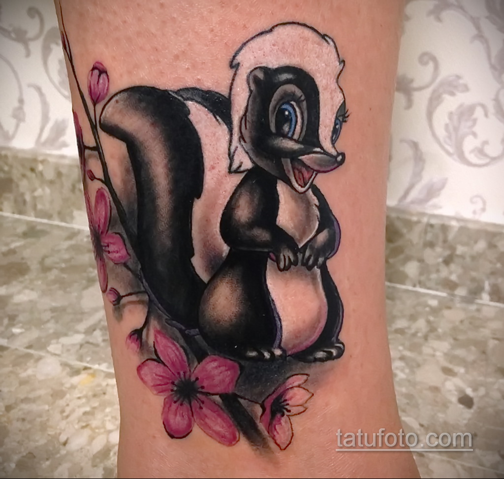 Фото татуировки со скунсом 28.03.2021 №453 - Skunk tattoo - tatufoto.com