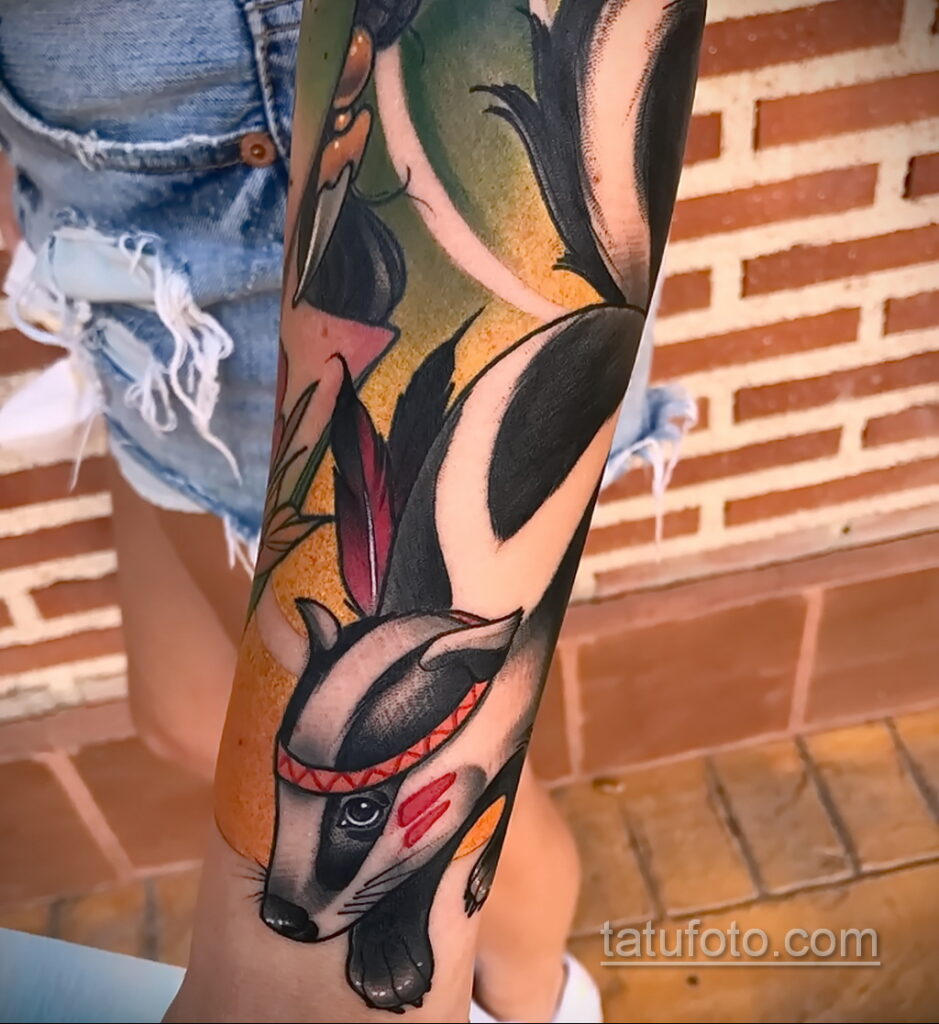 Фото татуировки со скунсом 28.03.2021 №463 - Skunk tattoo - tatufoto.com