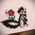 Фото татуировки со скунсом 28.03.2021 №475 - Skunk tattoo - tatufoto.com