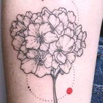 Фото татуировки цветок гортензия 31.03.2021 №005 - tattoo hydrangea - tatufoto.com