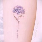 Фото татуировки цветок гортензия 31.03.2021 №009 - tattoo hydrangea - tatufoto.com
