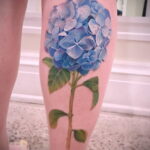 Фото татуировки цветок гортензия 31.03.2021 №014 - tattoo hydrangea - tatufoto.com