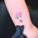 Фото татуировки цветок гортензия 31.03.2021 №022 - tattoo hydrangea - tatufoto.com