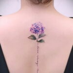 Фото татуировки цветок гортензия 31.03.2021 №027 - tattoo hydrangea - tatufoto.com