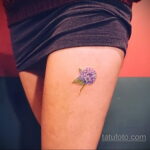 Фото татуировки цветок гортензия 31.03.2021 №032 - tattoo hydrangea - tatufoto.com