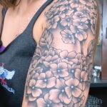 Фото татуировки цветок гортензия 31.03.2021 №037 - tattoo hydrangea - tatufoto.com