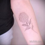 Фото татуировки цветок гортензия 31.03.2021 №039 - tattoo hydrangea - tatufoto.com