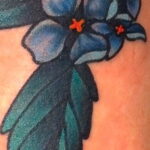 Фото татуировки цветок гортензия 31.03.2021 №047 - tattoo hydrangea - tatufoto.com