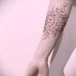 Фото татуировки цветок гортензия 31.03.2021 №052 - tattoo hydrangea - tatufoto.com