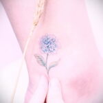 Фото татуировки цветок гортензия 31.03.2021 №062 - tattoo hydrangea - tatufoto.com