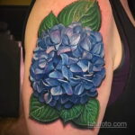 Фото татуировки цветок гортензия 31.03.2021 №063 - tattoo hydrangea - tatufoto.com