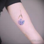 Фото татуировки цветок гортензия 31.03.2021 №064 - tattoo hydrangea - tatufoto.com