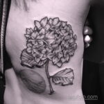 Фото татуировки цветок гортензия 31.03.2021 №068 - tattoo hydrangea - tatufoto.com