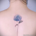 Фото татуировки цветок гортензия 31.03.2021 №071 - tattoo hydrangea - tatufoto.com