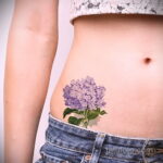 Фото татуировки цветок гортензия 31.03.2021 №074 - tattoo hydrangea - tatufoto.com