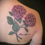 Фото татуировки цветок гортензия 31.03.2021 №076 - tattoo hydrangea - tatufoto.com