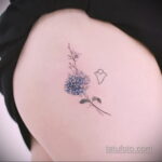 Фото татуировки цветок гортензия 31.03.2021 №077 - tattoo hydrangea - tatufoto.com