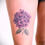 Фото татуировки цветок гортензия 31.03.2021 №078 - tattoo hydrangea - tatufoto.com