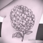 Фото татуировки цветок гортензия 31.03.2021 №086 - tattoo hydrangea - tatufoto.com