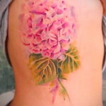 Фото татуировки цветок гортензия 31.03.2021 №089 - tattoo hydrangea - tatufoto.com