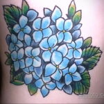 Фото татуировки цветок гортензия 31.03.2021 №093 - tattoo hydrangea - tatufoto.com