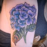 Фото татуировки цветок гортензия 31.03.2021 №103 - tattoo hydrangea - tatufoto.com