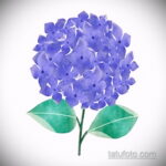 Фото татуировки цветок гортензия 31.03.2021 №106 - tattoo hydrangea - tatufoto.com
