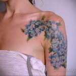 Фото татуировки цветок гортензия 31.03.2021 №108 - tattoo hydrangea - tatufoto.com