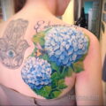 Фото татуировки цветок гортензия 31.03.2021 №115 - tattoo hydrangea - tatufoto.com