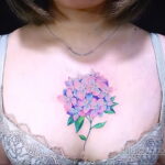 Фото татуировки цветок гортензия 31.03.2021 №116 - tattoo hydrangea - tatufoto.com