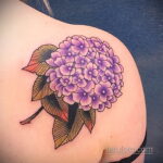 Фото татуировки цветок гортензия 31.03.2021 №118 - tattoo hydrangea - tatufoto.com
