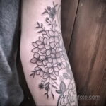 Фото татуировки цветок гортензия 31.03.2021 №120 - tattoo hydrangea - tatufoto.com