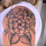 Фото татуировки цветок гортензия 31.03.2021 №121 - tattoo hydrangea - tatufoto.com