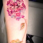 Фото татуировки цветок гортензия 31.03.2021 №122 - tattoo hydrangea - tatufoto.com