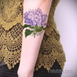 Фото татуировки цветок гортензия 31.03.2021 №124 - tattoo hydrangea - tatufoto.com