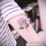 Фото татуировки цветок гортензия 31.03.2021 №125 - tattoo hydrangea - tatufoto.com